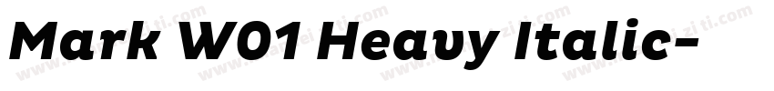 Mark W01 Heavy Italic字体转换